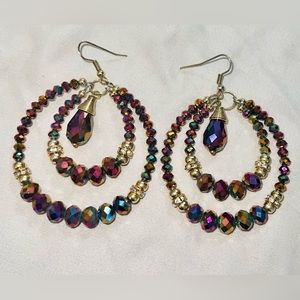 Small Dream Catcher Beaded Handcrafted Rose Gold Earrings